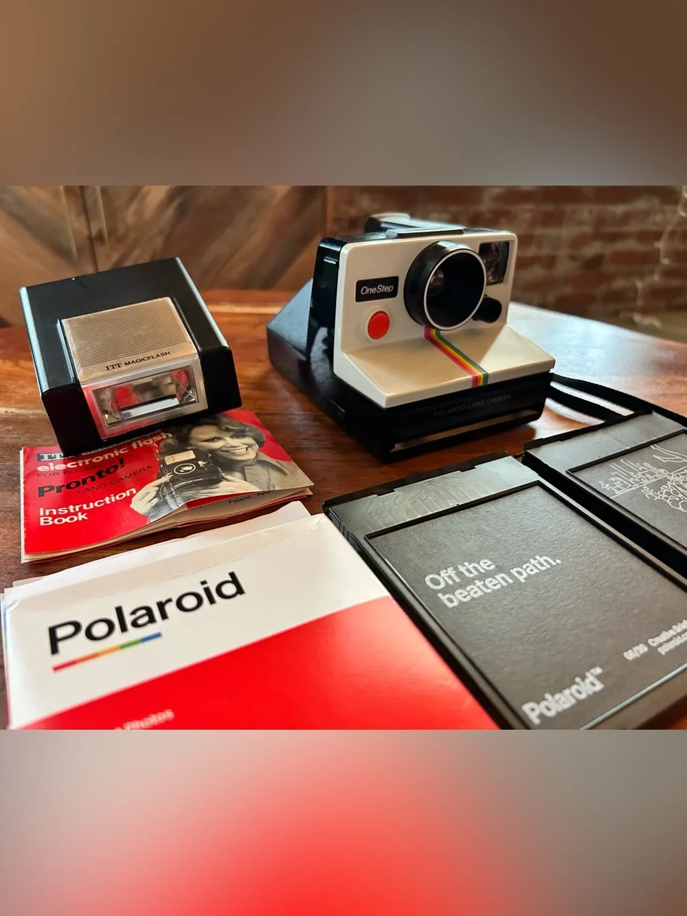 Vintage Polaroid SX-70 Rainbow One Step Camera + Film Bundle